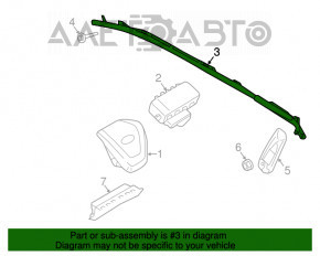 Подушка безпеки airbag бічна шторка ліва Lincoln MKX 16-