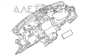 Торпедо передняя панель без AIRBAG Lincoln MKZ 13-16 коричневая, беж вставки, царапины