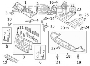 Захист двигуна Lincoln MKZ 13-20 не має фрагмента, обрив кріплень