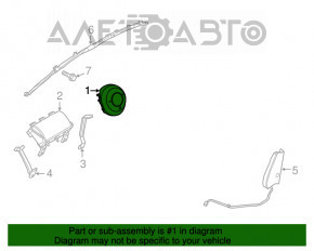 Подушка безопасности airbag в руль водительская Mazda 6 13-16 стрельнувшая