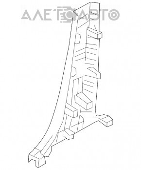 Накладка центральної стійки нижня права Mazda CX-9 16- черн подряпини
