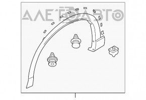 Накладка арки крила передня права Mazda CX-9 16-