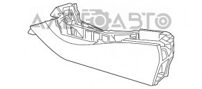 Консоль центральна підлокітник та підсклянники Mercedes CLA 14-19 чер, шкіра, подряпка