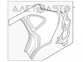 Четверть крыло задняя правая Porsche Cayenne 958 11-14