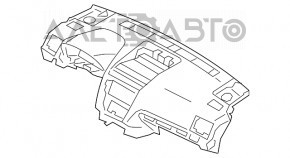 Торпедо передня панель гола Subaru Forester 14-18 SJ чорна