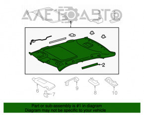 Обшивка потолка Toyota Camry v40 10-11 серая, под люк