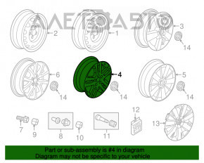 Диск колісний залізний R16 VW Jetta 11-18 USA