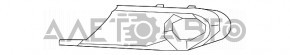 Решетка переднего бампера боковая правая VW Jetta 11-14 USA без птф трещина