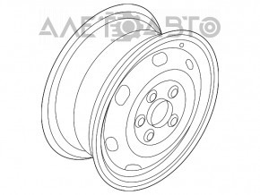 Запасное колесо докатка R16 135/90 VW Passat b7 12-15 USA без резины