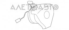 Подушка безопасности airbag в руль водительская VW Tiguan 11-17 тип 3 под чистку, примята