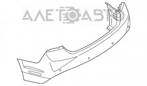 Бампер задній голий Lincoln MKZ 13-16 верхня частина білий, надрив, злам кріп, прим'ят
