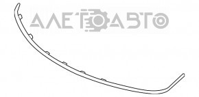 Молдинг нижней решетки переднего бампера Lincoln MKZ 13-16 тычки, песок