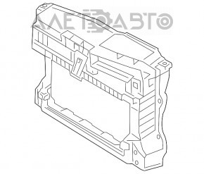 Телевизор панель радиатора VW Jetta 11-18 USA 2.0, 2.5, 1.8 трещины