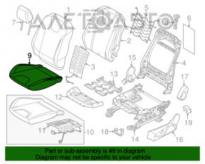 Пассажирское сидение Ford Focus mk3 15-18 рест, titanium с airbag кожа черн, механич