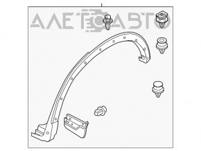 Накладка арки крыла задняя правая Mazda CX-5 13-16