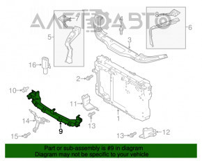 Планка кріплення телевізора нижня Mazda CX-5 13-16 пластик