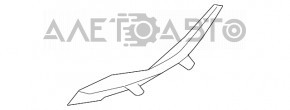 Уплотнитель решетки дворников левый Mazda CX-5 13-16 новый OEM оригинал