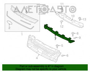 Кронштейн опори решітки радіатора Ford Escape MK3 13-16 дорест, злам кріплення, тріщина