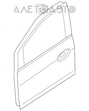 Дверь голая передняя левая Ford C-max MK2 13-18 серебро UX, замята