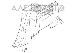 Обшивка арки правая Ford C-max MK2 13-18 черн, дефект пластика, сломаны креп