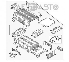 Аккумуляторная батарея ВВБ в сборе Ford C-max MK2 13-18 77k