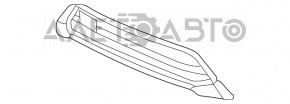 Нижняя решетка переднего бампера Honda Accord 16-17 рест, структура, надломаны соты, прижата, царапины