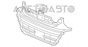 Нижняя решетка переднего бампера Honda Accord 18-22 сломаны крепления, надломы, запилена, надрывы решетки