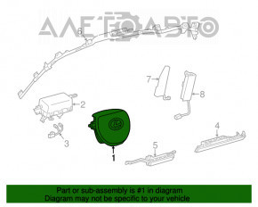 Подушка безопасности airbag в руль водительская Lexus ES300h ES350 13-15 дорест стрельнувшая, дефект фишки