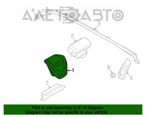 Подушка безопасности airbag в руль водительская Lincoln MKX 16-