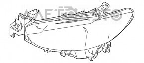 Фара передняя правая Mazda 6 13-17 голая usa галоген, под полировку