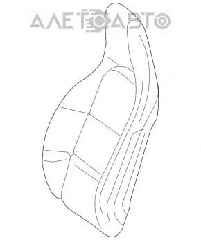 Пассажирское сидение Mercedes CLA 14-19 с airbag, электро, кожа, серый, обрезаны провода