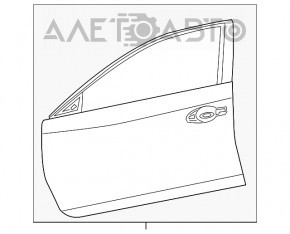 Дверь голая передняя правая Nissan Altima 13-18 белый QAB