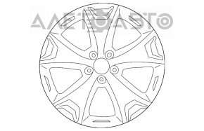 Диск колесный R17 Subaru Forester 14-18 SJ тип 2 бордюрка, полез лак на эмблеме
