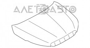 Капот голый Subaru Forester 14-18 SJ графит 61K, алюминий, тычка