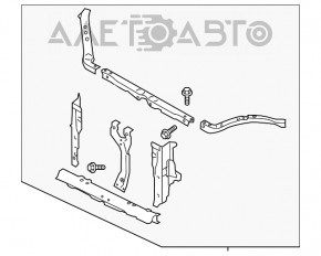 Телевизор панель радиатора Subaru Forester 14-18 SJ с ресничками, с ржавыми опорами, заломаны болты