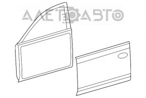 Дверь голая передняя левая Toyota Camry v50 12-14 usa новый неоригинал, гнутая арка, вмятины
