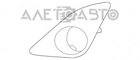 Обрамлення птф лев Toyota Camry v50 12-14 usa XLE хром, пісок, злам креп