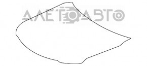 Капот голый Toyota Camry v70 18- алюминий, красный 3T3