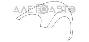 Крыло переднее левое VW Beetle 12-19 графит LD7X, порвано, замято