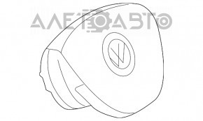Подушка безпеки airbag в кермо водійська VW Jetta 15-18 USA черн