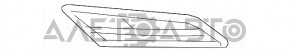 Решетка переднего бампера боковая правая VW Jetta 15-18 USA без птф, тычки