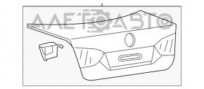 Крышка багажника VW Jetta 15-18 USA черный L041, шпаклеваная, тычки