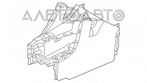 Консоль центральна підлокітник та підсклянники Hyundai Santa FE Sport 13-16 дорест, шкіра, беж
