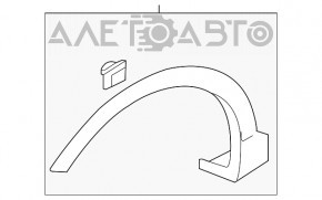 Накладка арки крыла передняя правая Hyundai Santa FE Sport 13-18