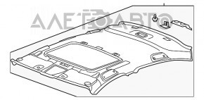 Обшивка потолка Honda Accord 13-17 серый под люк