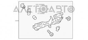 Механізм ручки дверей передньої лів Toyota Highlander 14-19 keyless