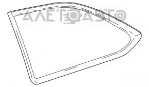 Форточка глухое стекло задняя левая Toyota Highlander 14-19 хром царапины на хроме, царапины на стекле