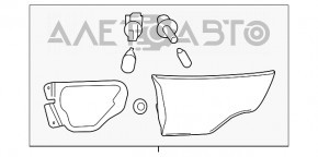Ліхтар внутрішній кришка багажника правий Toyota Highlander 14-16 мікро тріщини, під полірування