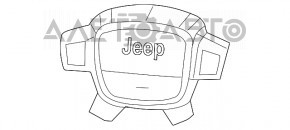 Подушка безпеки airbag в кермо водійська Jeep Grand Cherokee WK2 14-18 чорна