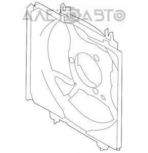 Дифузор кожух радіатора голий правый Subaru Forester 14-18 SJ 2.5, 2.0 надламане кріплення